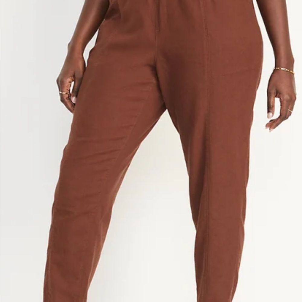 Old Navy Cropped Linen Pants Small EUC Sold Out Style!! - Picture 4 of 9